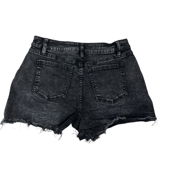 YMI DREAM Women Distressed Black Soft Denim Shorts Cut Off Button Fly Size 11/30 - Picture 9 of 11